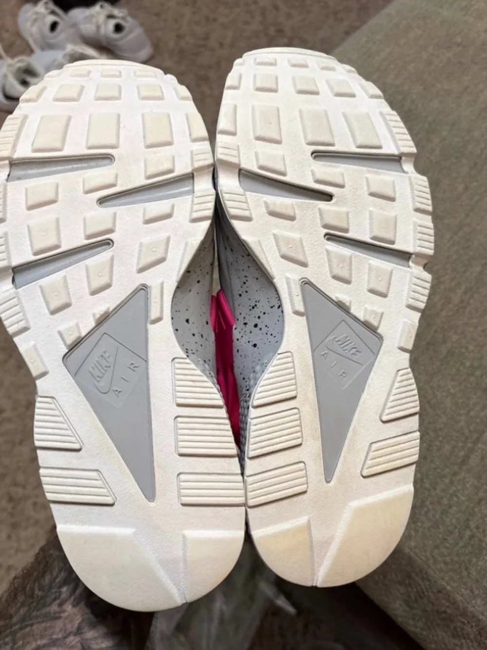 Nike Air Huarache Pink and Gray Sneakers